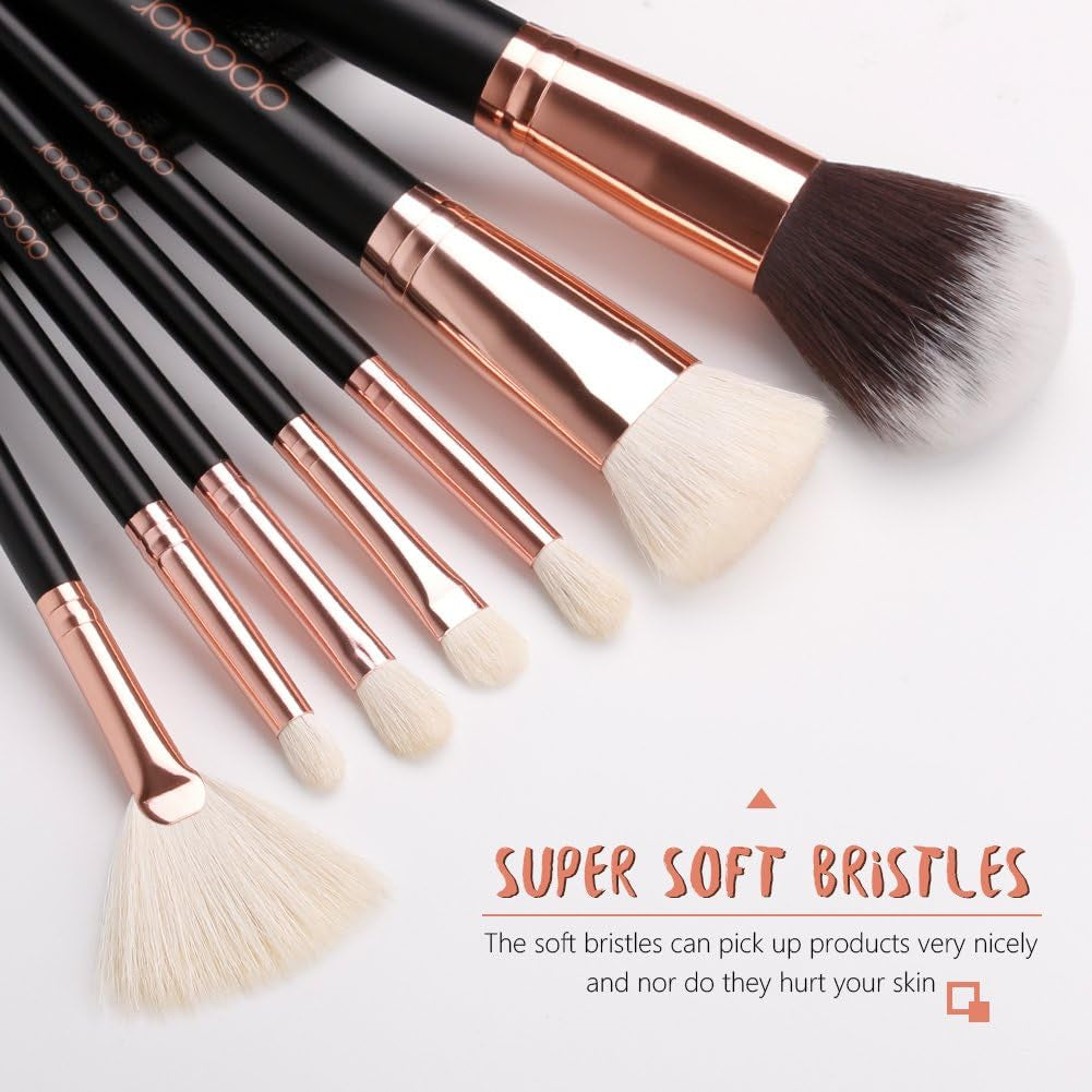 Makeup Brushes 15Pcs Professional Makeup Brush Set with Travel Bag