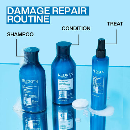Redken Extreme Shampoo and Conditioner, for Damaged Hair, Repairs Strength & Adds Flexibility