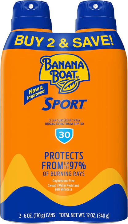 Ultra Mist Sport Performance Broad Spectrum Sun Care Twin Pack Sunshine Screen Spray – SPF 30, 6 Ounce by