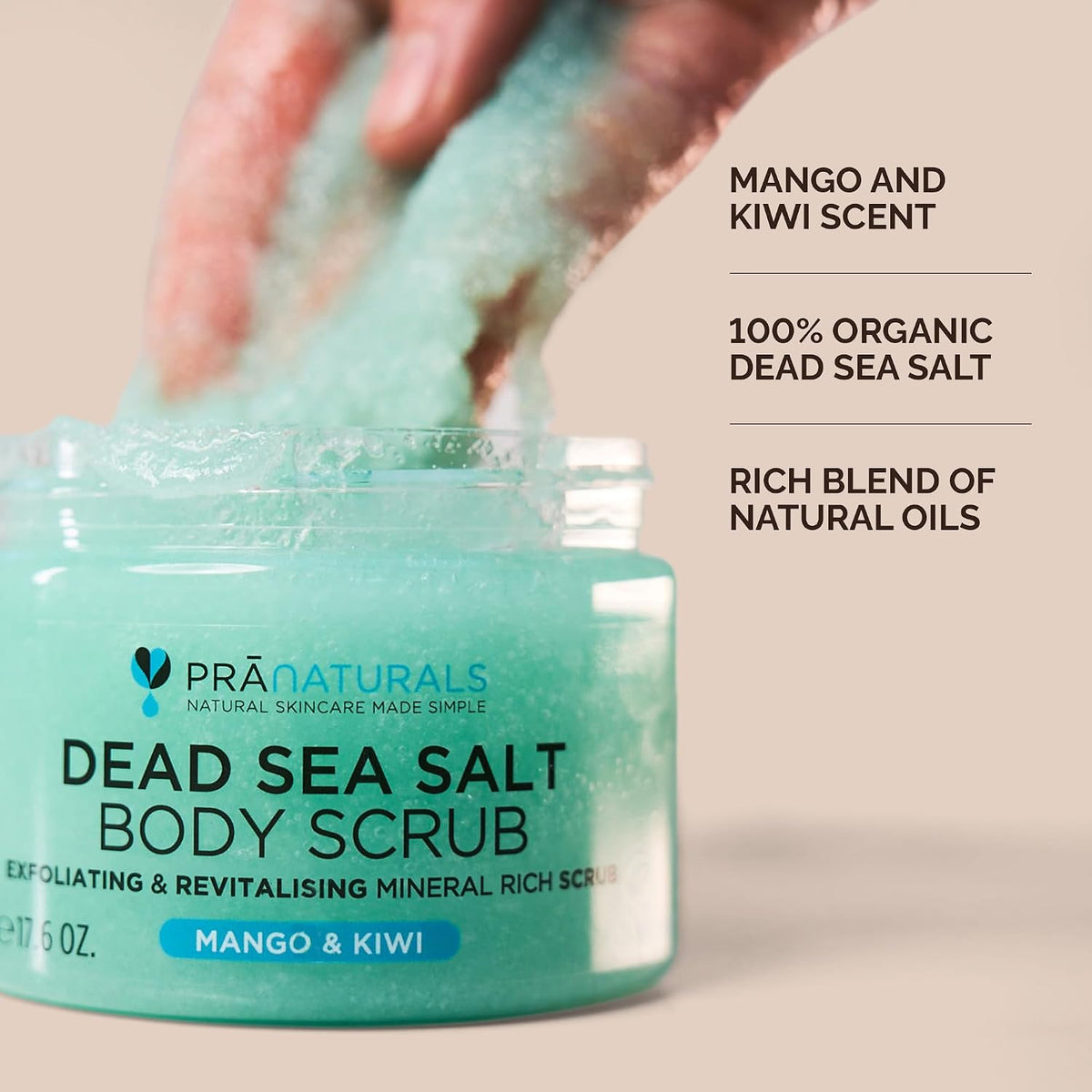 Dead Sea Salt Body Scrub 500G – Mango & Kiwi