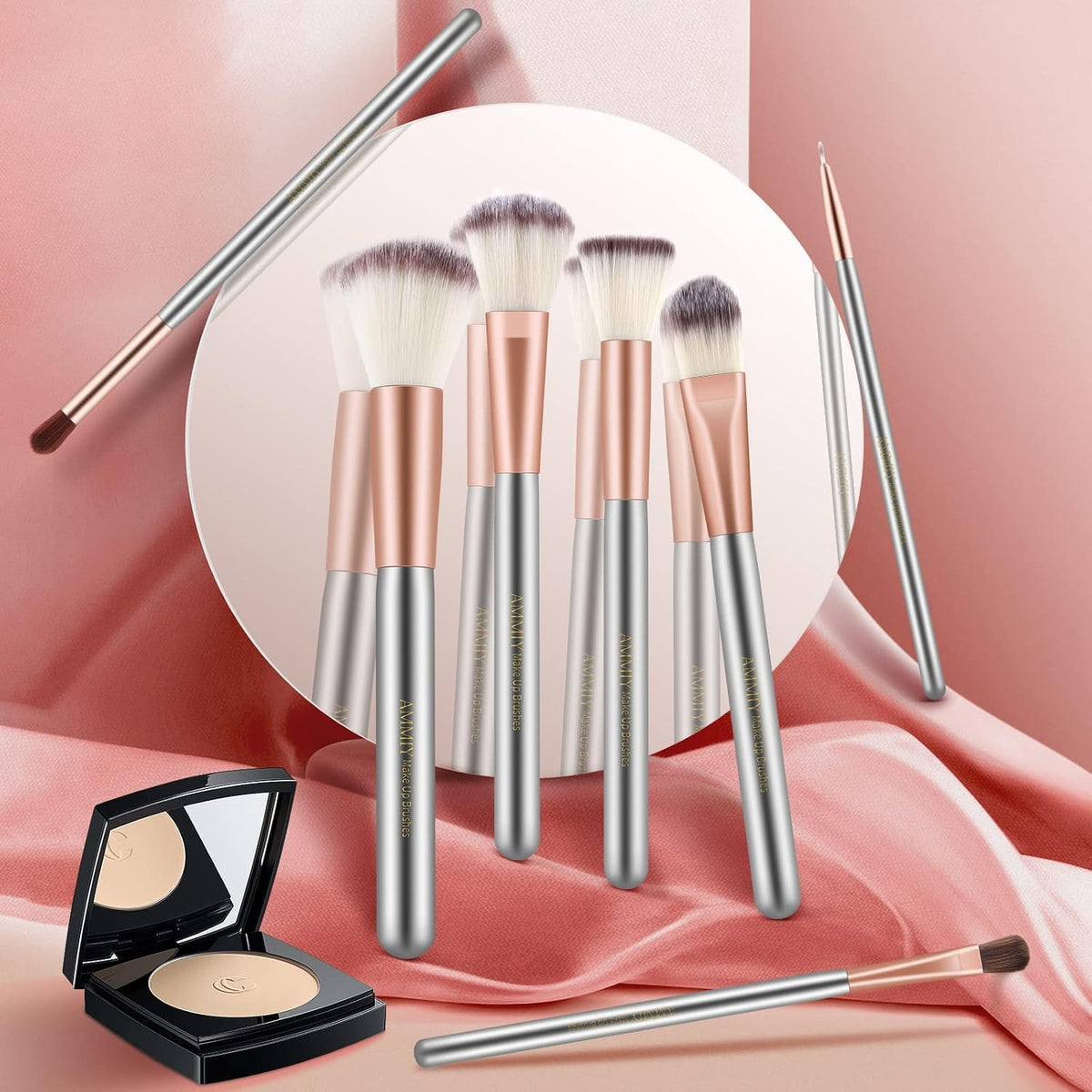 Makeup Brushes  Makeup Brushes Sets Professional 18 Pcs Make up Brushes Premium Synthetic Foundation Brush Blending Face Powder Blush Eyeshadow Eyeliner Makeup Kit with PU Leather Bag