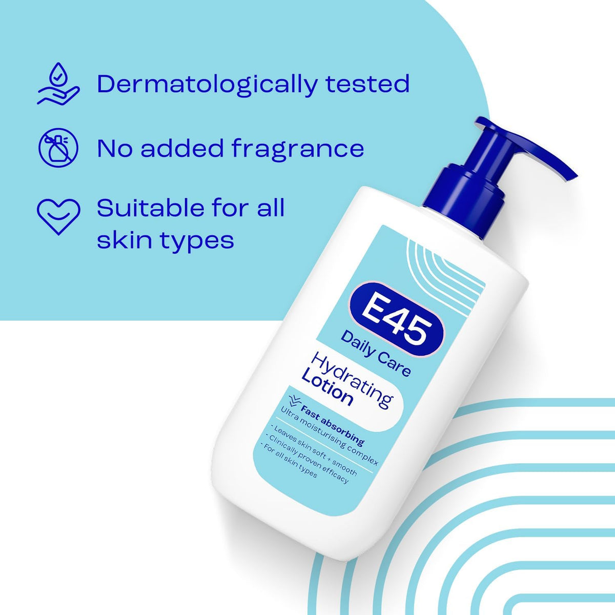 Daily Lotion 400 Ml for All Skin Types – Hydrating Non-Greasy Lightweight Moisturiser - Perfume-Free Long Lasting Body Face Hand Cream - Dermatologically Tested