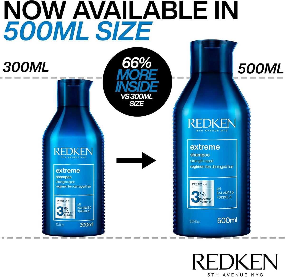 Redken Extreme Shampoo and Conditioner, for Damaged Hair, Repairs Strength & Adds Flexibility