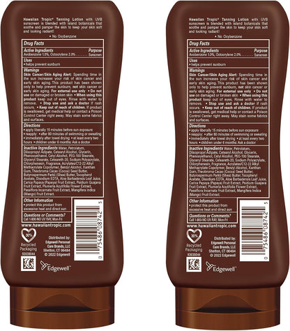 SPF 4 Sunscreen, Protective Dark Tannning Sunscreen Lotion 8 Ounces Twin Pack