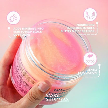 Caribbean Passionfruit Sugar Body Scrub | Exfoliating + Deeply Hydrating | Smooth Soft Skin | Natural Sugar Granules | Vegan-Friendly | Cruelty-Free | Recyclable Packaging | Handmade in T
