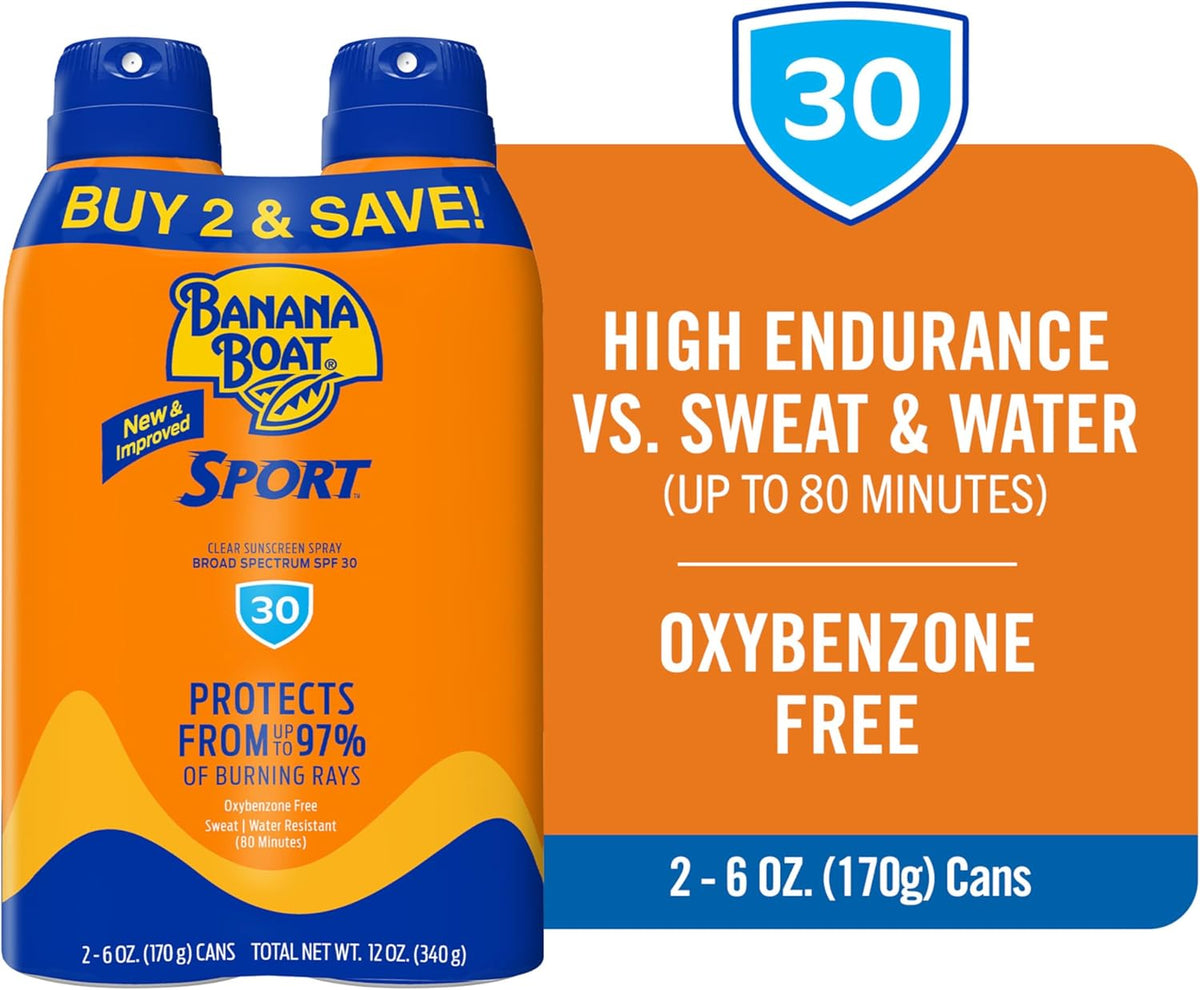 Ultra Mist Sport Performance Broad Spectrum Sun Care Twin Pack Sunshine Screen Spray – SPF 30, 6 Ounce by