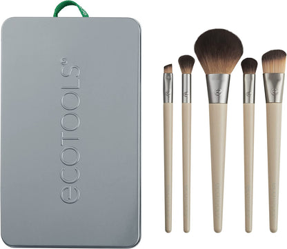 Start the Day Beautifully Brush Set, 5 Makeup Applicators & Tin