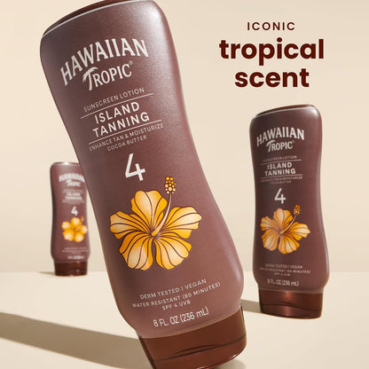 SPF 4 Sunscreen, Protective Dark Tannning Sunscreen Lotion 8 Ounces Twin Pack