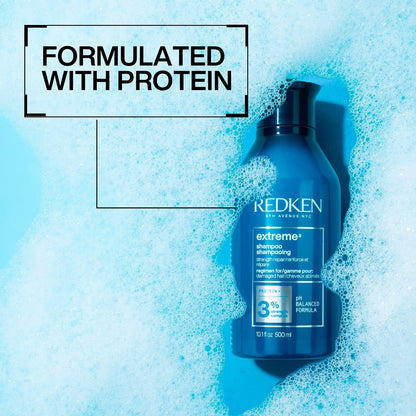Redken Extreme Shampoo and Conditioner, for Damaged Hair, Repairs Strength & Adds Flexibility