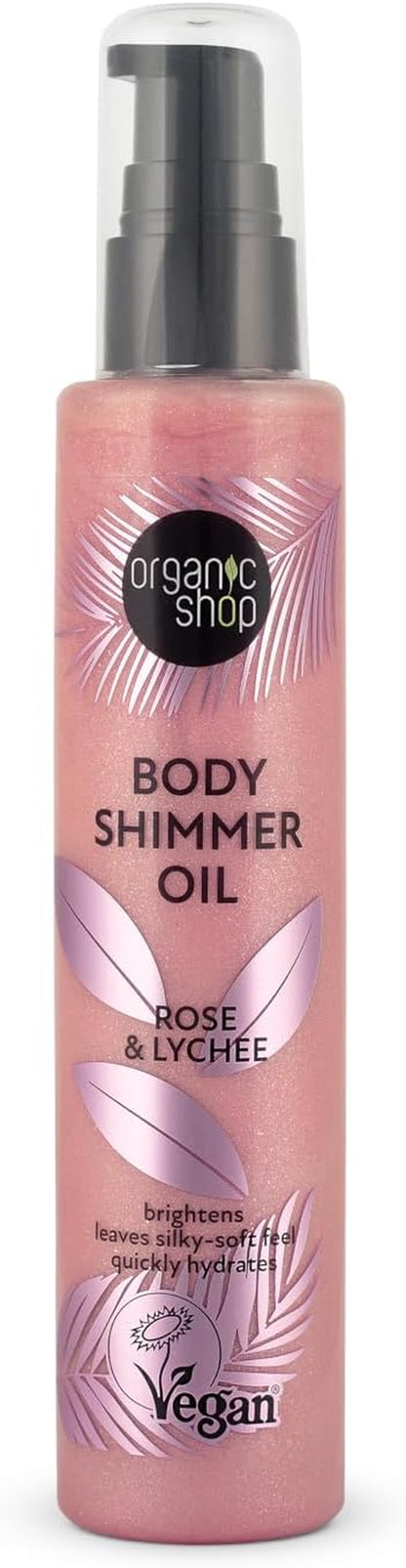 Body Shimmer Oil Rose & Lychee, 100 Ml
