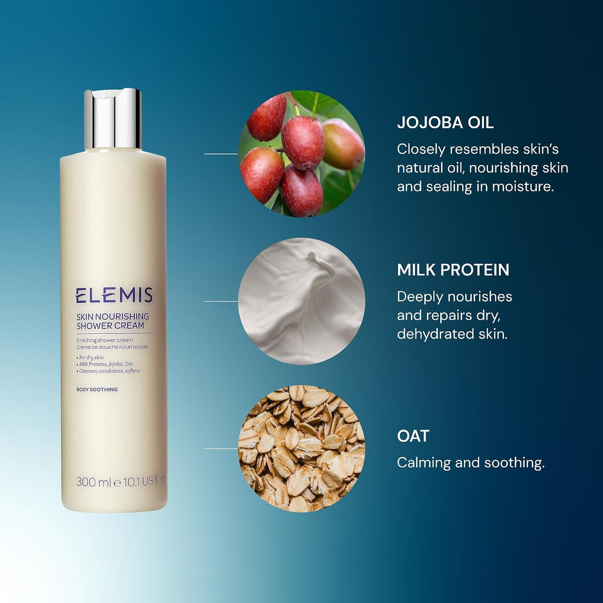 ELEMIS Skin Nourishing Bath Milk & Aching Muscle Super Soak 400Ml Hydrating, Soothing & Muscle-Relieving Body Care