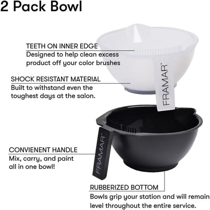 Hair Dye Bowl Set, Tint Bowl for Hair Colour, Bleach Hair Die - 2Pc