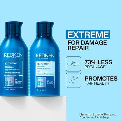 Redken Extreme Shampoo and Conditioner, for Damaged Hair, Repairs Strength & Adds Flexibility