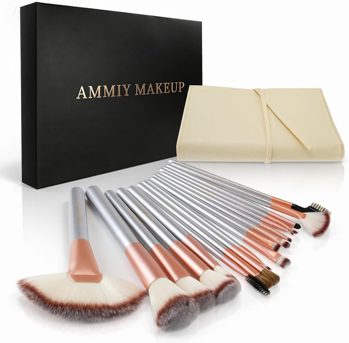 Makeup Brushes  Makeup Brushes Sets Professional 18 Pcs Make up Brushes Premium Synthetic Foundation Brush Blending Face Powder Blush Eyeshadow Eyeliner Makeup Kit with PU Leather Bag