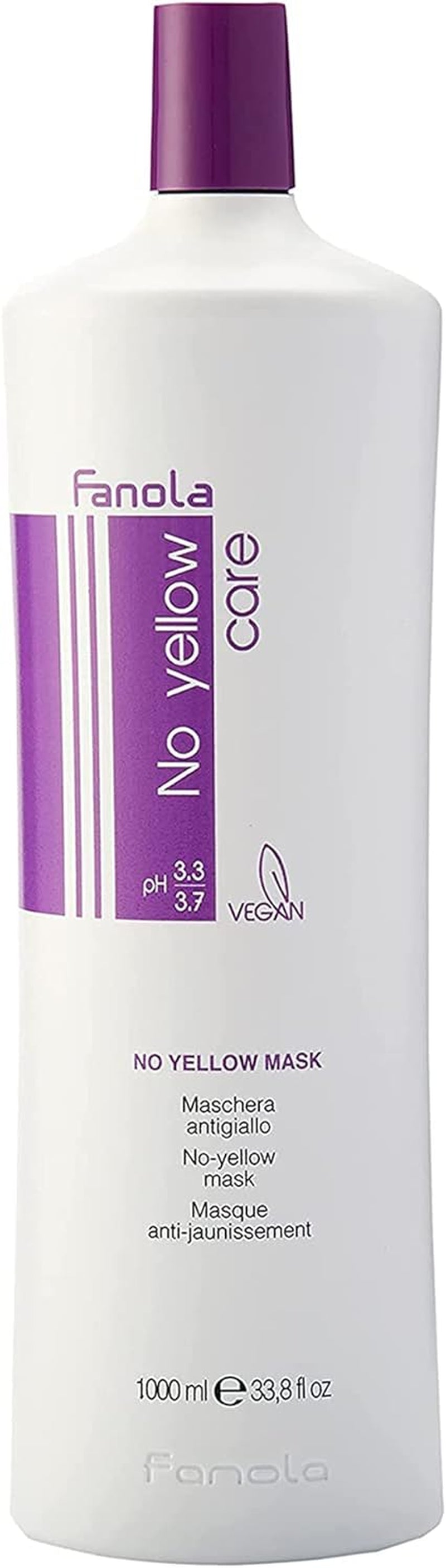 No Yellow Mask, Anti-Yellow Mask for Healthy and Vital Blonde Hair, Neutralizes Yellow Tones for Pre-Lightened, Highlighted and Grey Hair, 1000