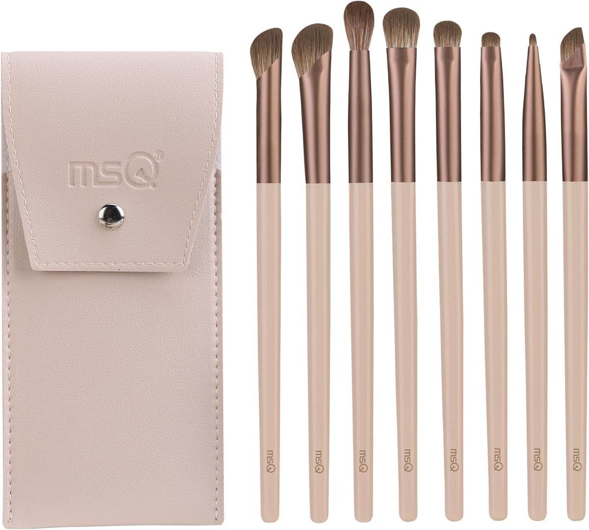 8Pcs Eyeshadow Brushes with Bag Travel Eye Brush Set Synthetic Bristles