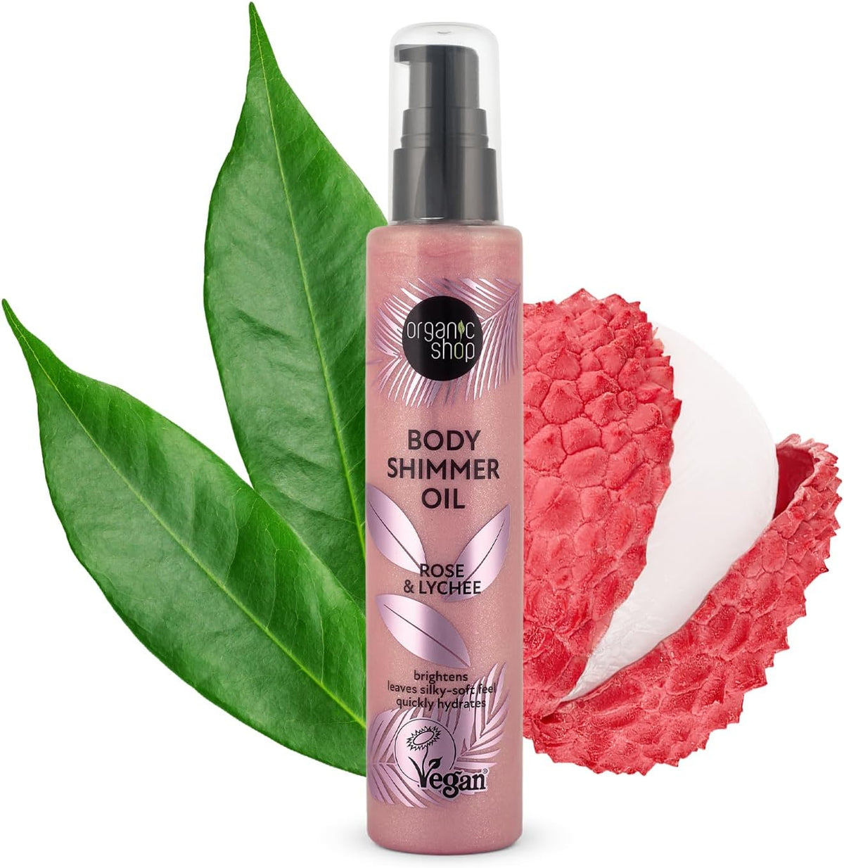 Body Shimmer Oil Rose & Lychee, 100 Ml