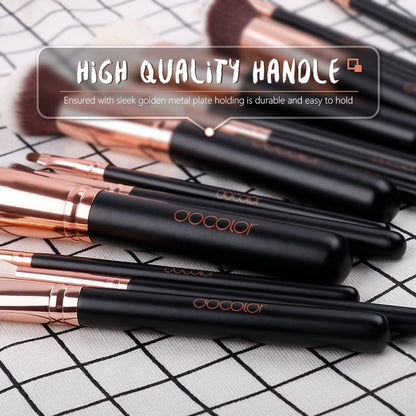 Makeup Brushes 15Pcs Professional Makeup Brush Set with Travel Bag